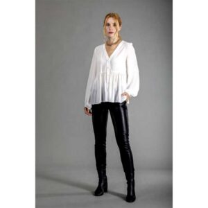 Γυναικεία μακρυμάνικη μπλούζα με βολάν, lp1540, chic & chic