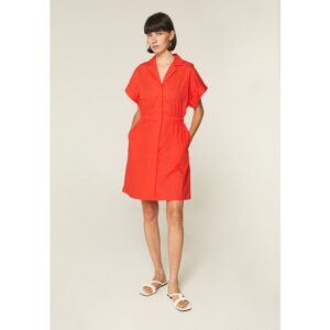 Φόρεμα με κοντό μανίκι κόκκινο, chic & chic 2