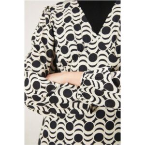 Midi vintage φόρεμα με V, Chic & Chic