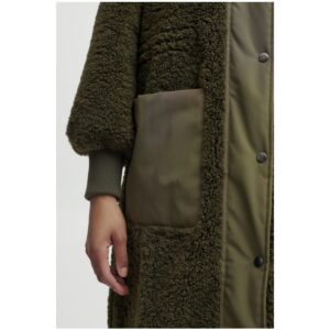 Sheepskin-effect παλτό, λαδί, Chic & Chic