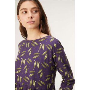 Εμπριμέ μίνι μωβ φόρεμα, Chic & Chic