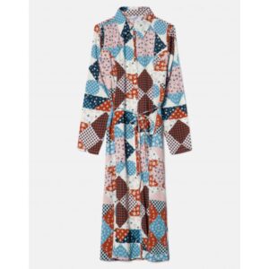 Σεμιζιέ φόρεμα με patchwork σχέδιο, Chic & Chic
